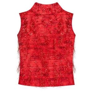 NWT sz 12 Bambah red sparkling top